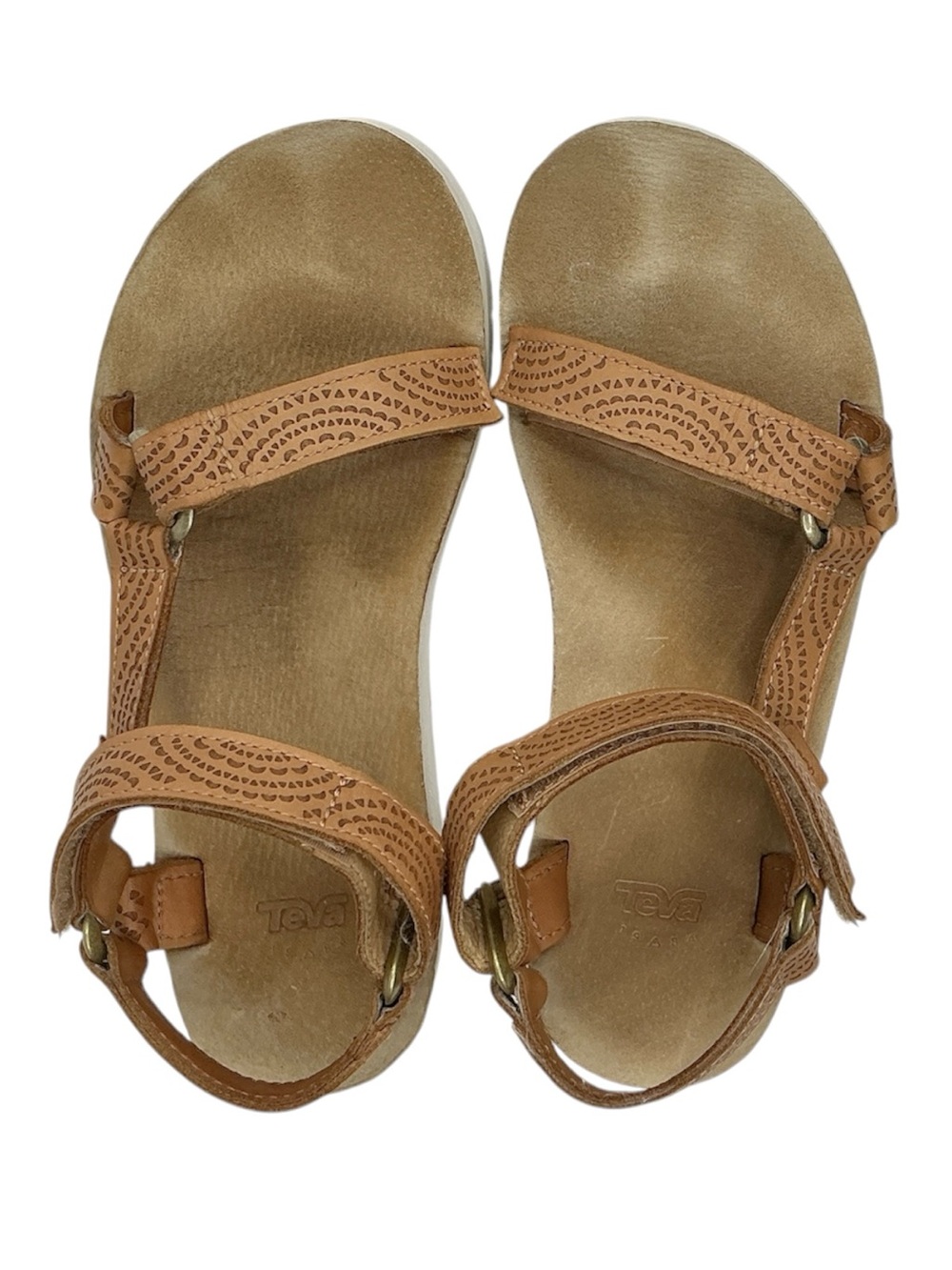 Teva Platform Strappy Leather Sandals